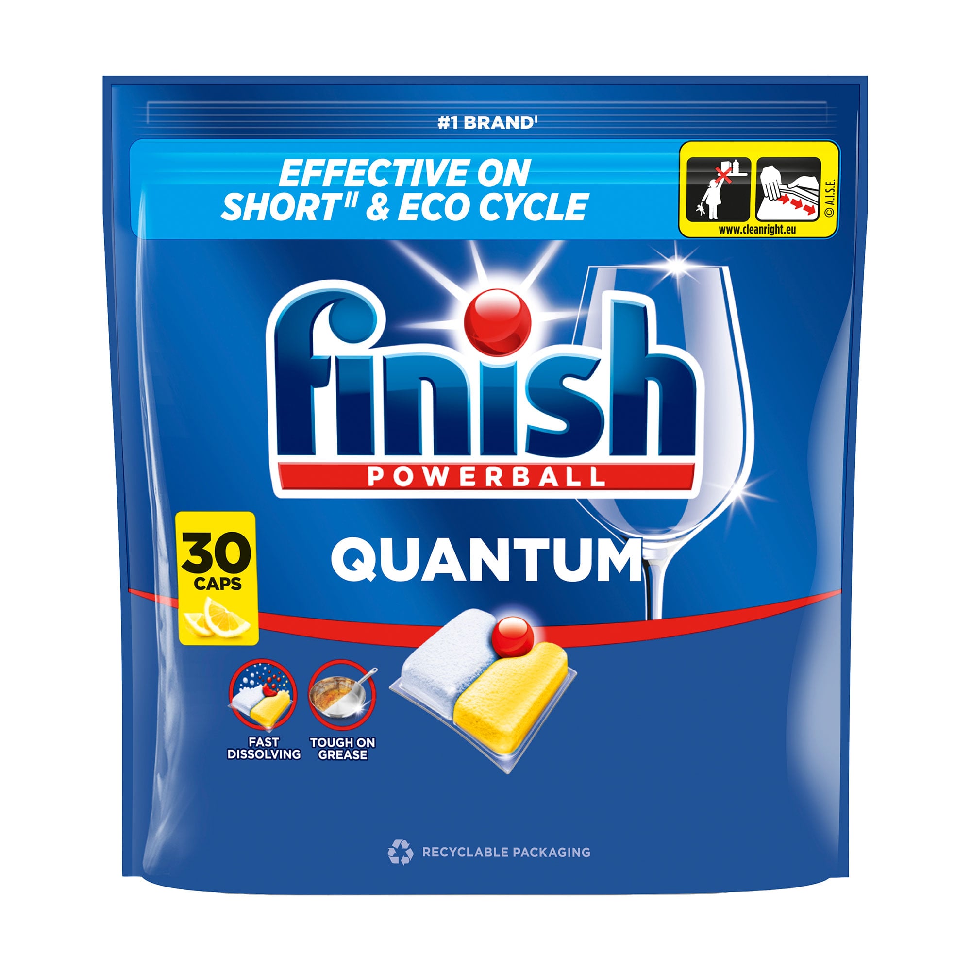 Таблетки для миття посуду в посудомийній машині Finish Quantum Лимон, 30 шт