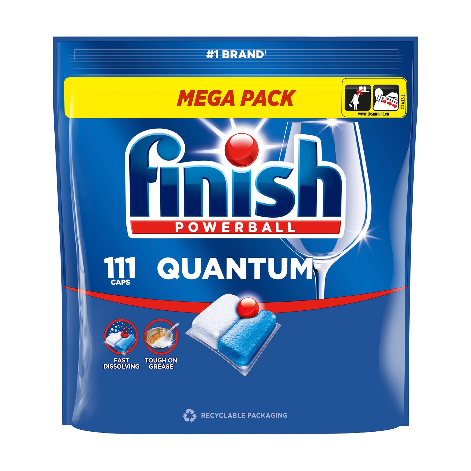 Таблетки для миття посуду в посудомийній машині Finish Quantum, 111 шт