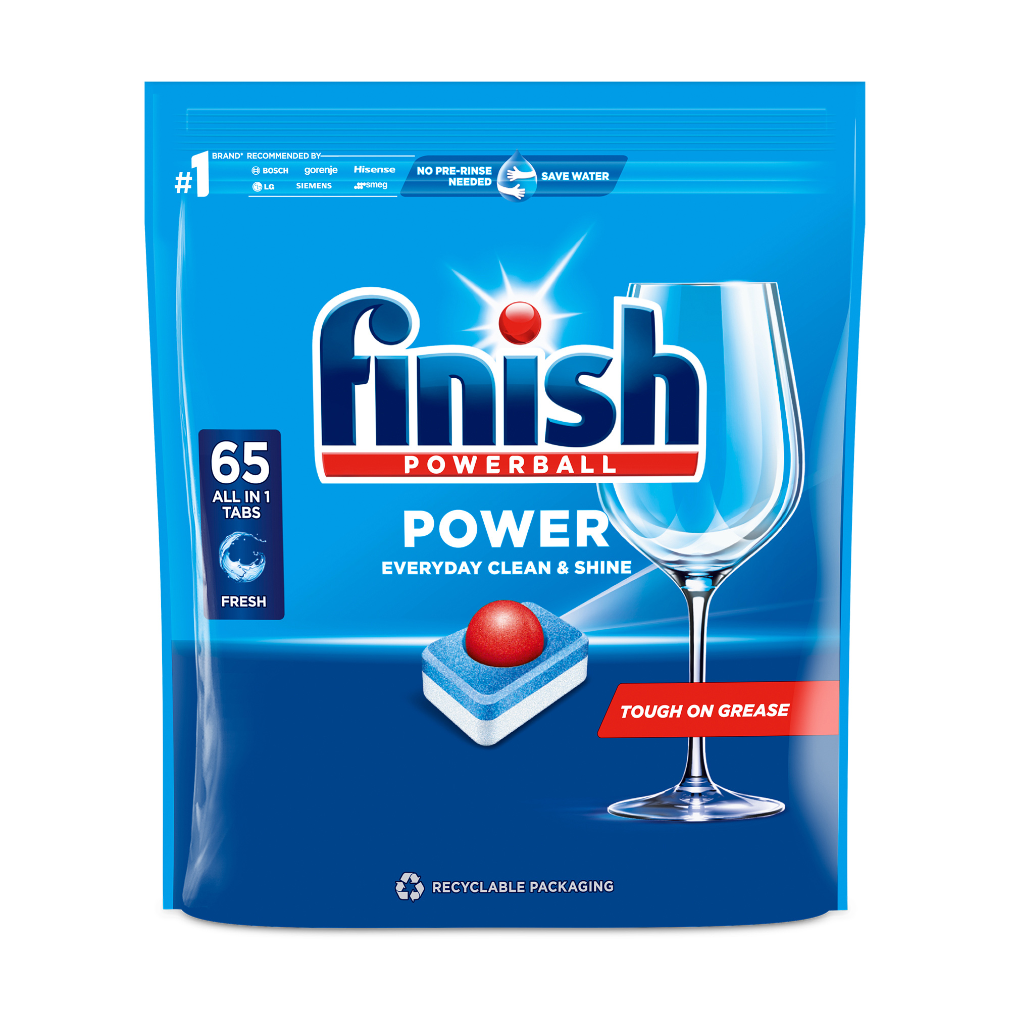 Таблетки для миття посуду в посудомийній машині Finish All in 1, 65 шт