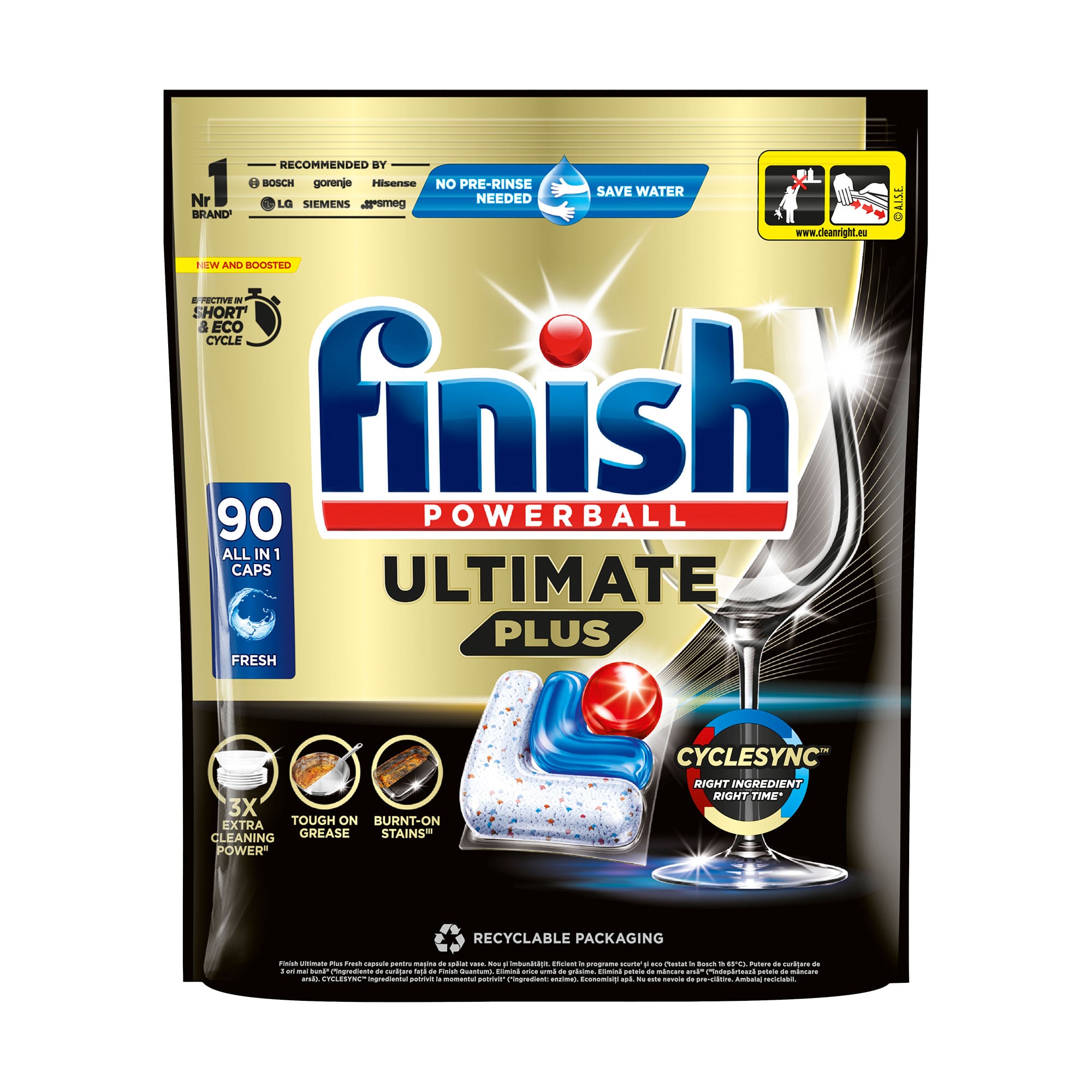 Таблетки для посудомийної машини Finish Ultimate Plus All in 1, 90 шт